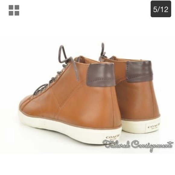 Coach high top saddle sneakers size men 7.5. NWB. - Picture 8 of 8